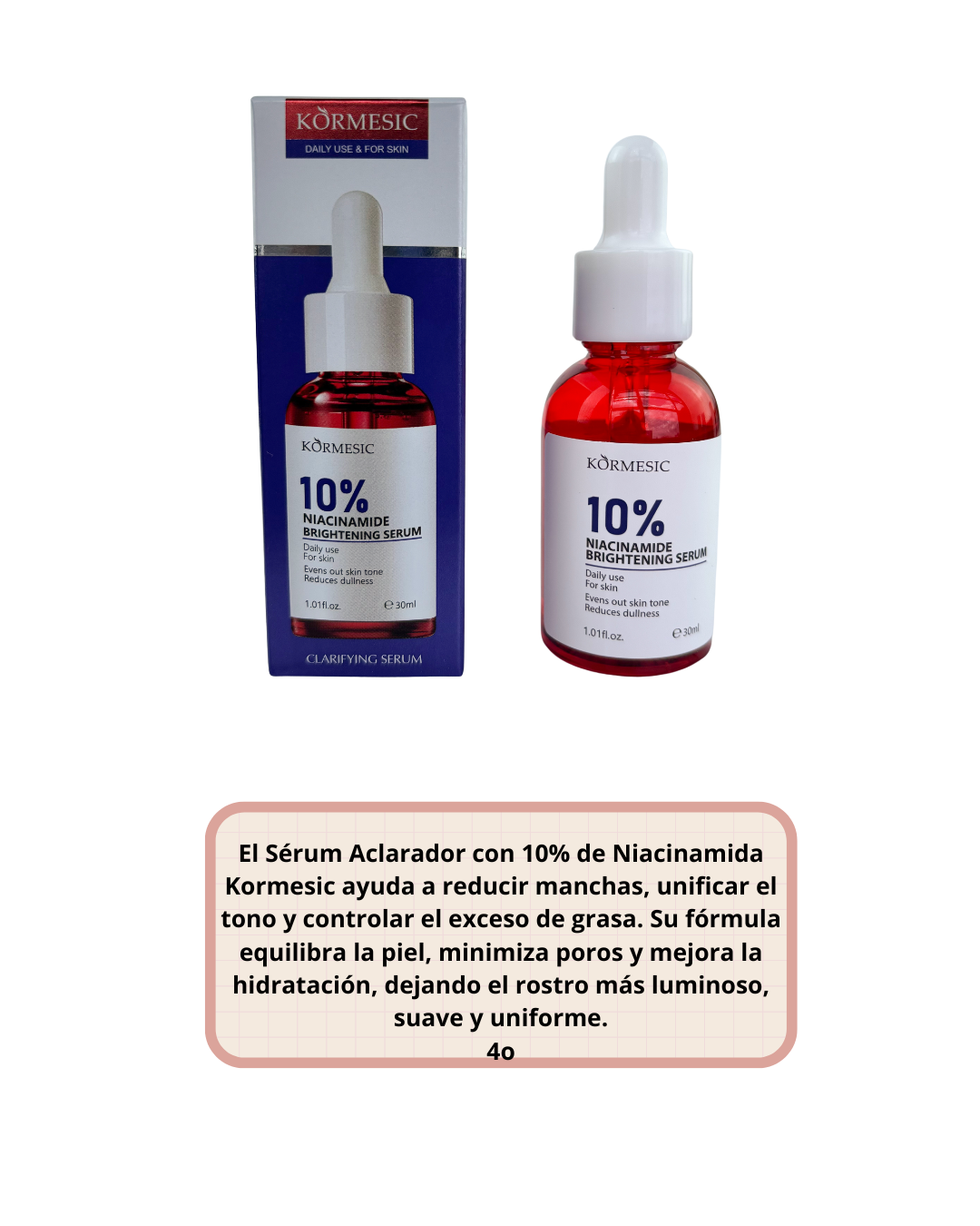 SERUM ACLARADOR CON 10% DE NIACINAMIDA